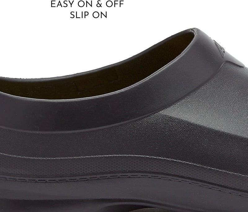 Avia Flame Men's Clogs, Slip Resistant Shoes for Men Food Service, Non Slip Restaurant and Chef Shoes Men Slip Resistant for Kitchen Work or Nursing, Black, Oil and Water Resistant - Image 3